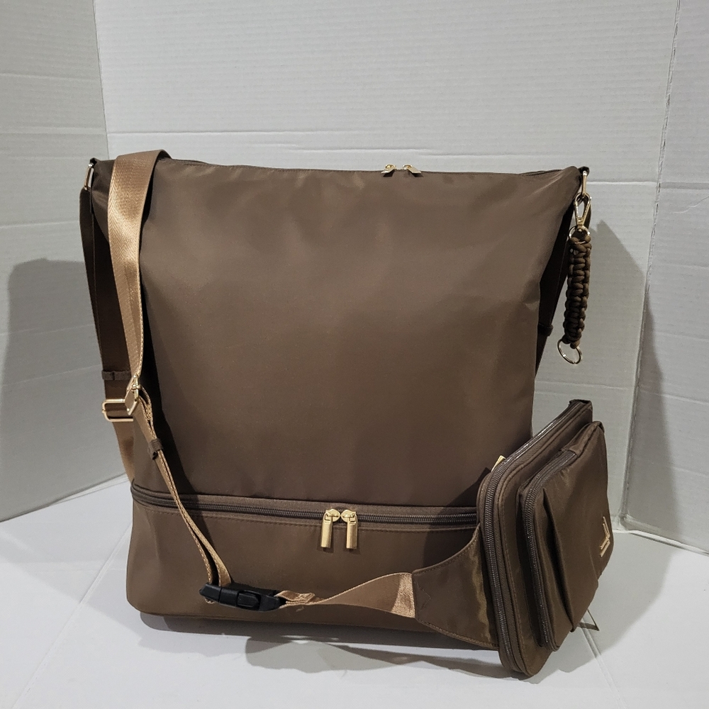 Loulu Canvas Crossbody And Overnight Bag With Shoe Compartment Lot